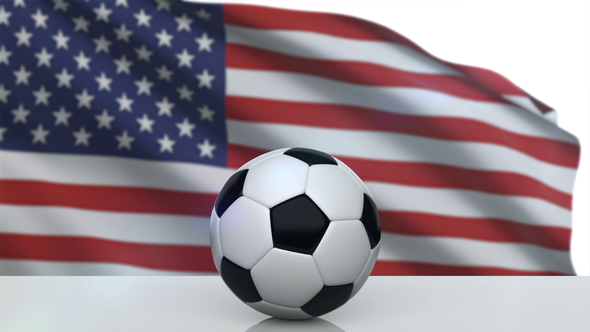 Soccer Ball with United States Flag alt