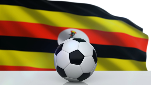 Soccer Ball with Uganda Flag alt