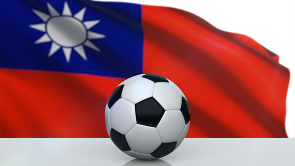 Soccer Ball with Taiwan Flag alt