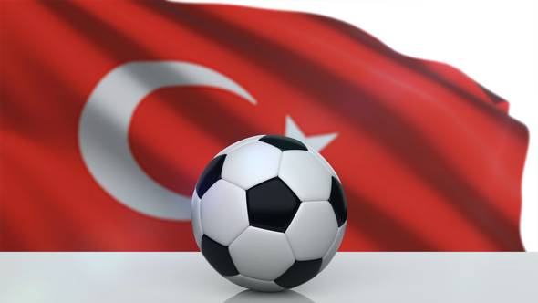 Soccer Ball with Turkey Flag alt