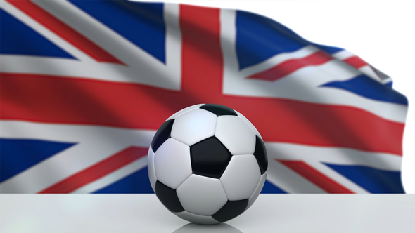 Soccer Ball with United Kingdom Flag alt