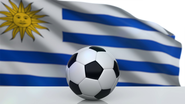 Soccer Ball with Uruguay Flag alt