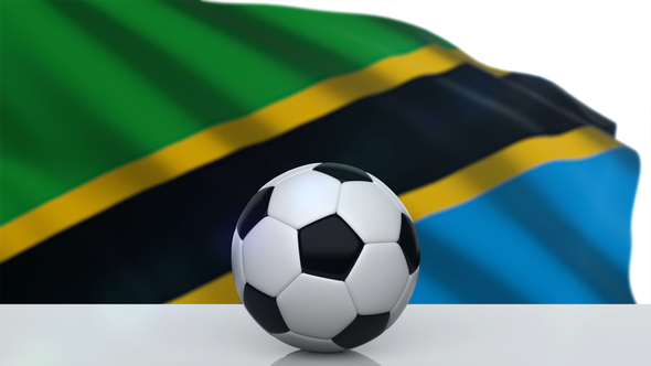 Soccer Ball with Tanzania Flag alt