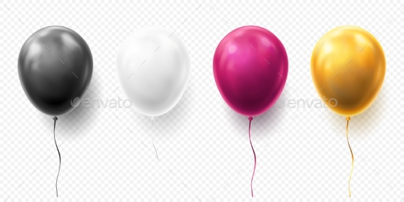 Realistic Glossy Balloons