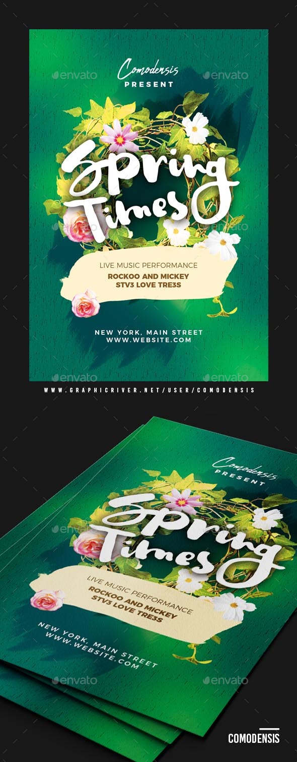 Spring Party Flyer Templates