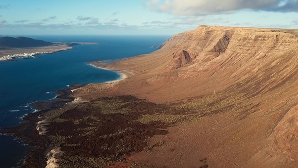 Aerial View From Mirador De Guinate Viewpoint, Lanzarote, Canary Islands