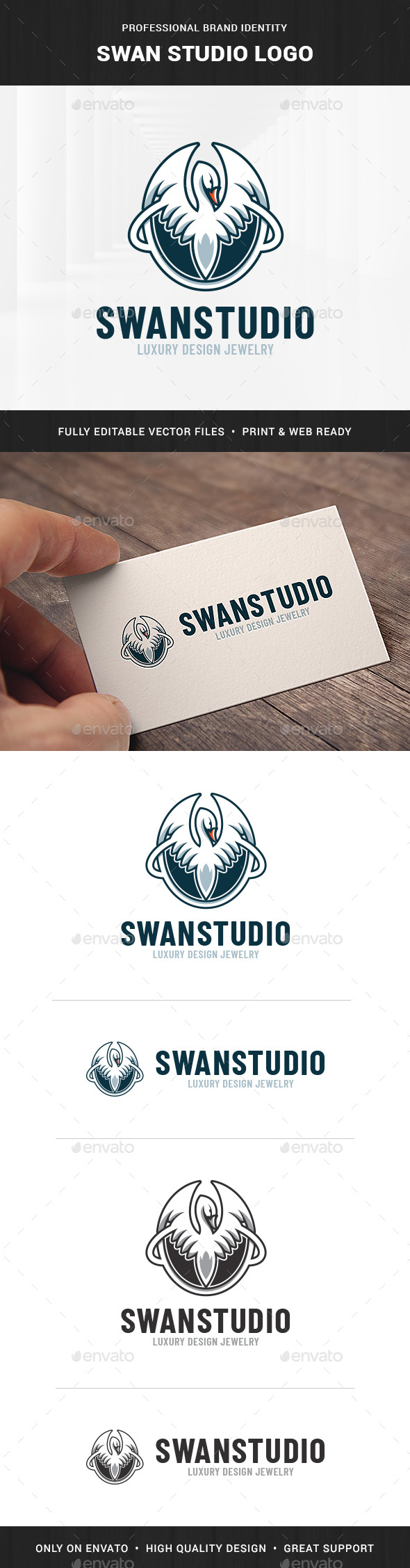 Swan Studio Logo Template