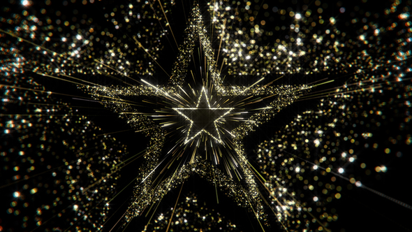 Gold Particles Star