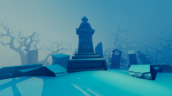An Old Cemetery In The Winter
