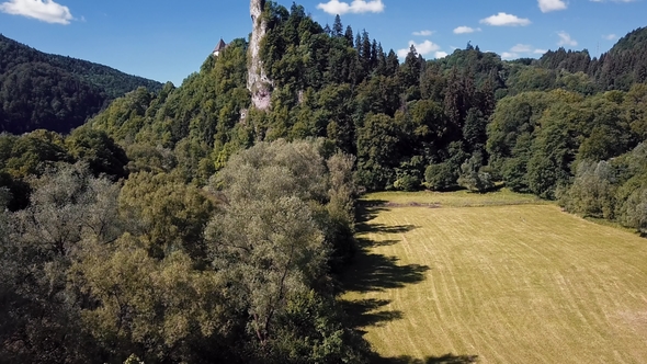 Flying Around Orava Castle, Slovakia.