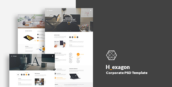 Hexagon - Corporate PSD Template