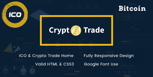 Crypto Trade - ICO, Bitcoin and Cryptocurrency HTML Template