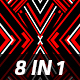 2D Shapes Stripes Vj Packs 8 in 1 - VideoHive Item for Sale