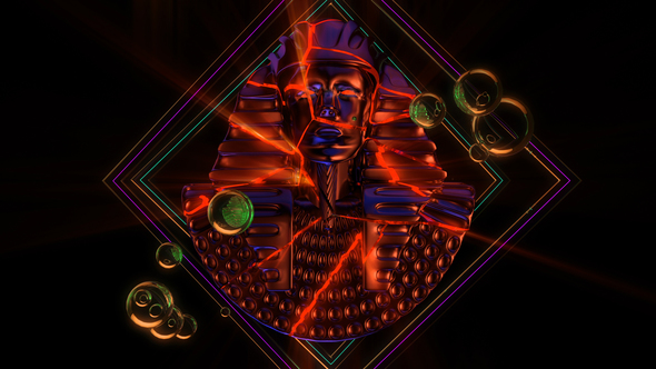 Cracked Pharaoh Bust VJ Loop