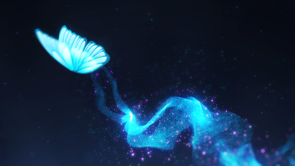 Butterfly Particle Logo