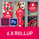 Circle Style Rollup Stand Banner Display 6x Indesign and Photoshop Template - GraphicRiver Item for Sale