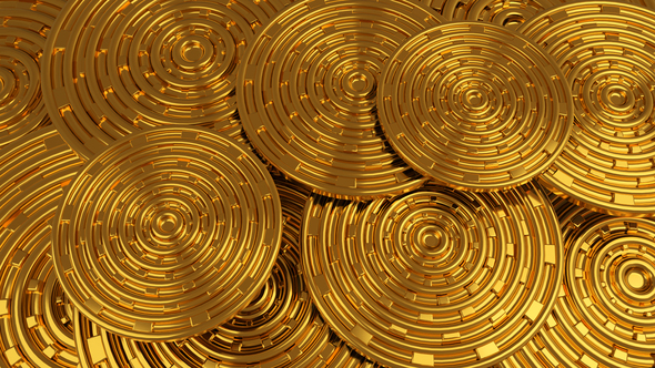 Gold Disk Background