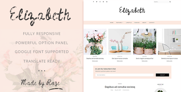 Elizabeth - A Responsive WordPress Blog Theme