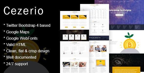 Cezerio - Bitcoin Digital Cryptocurrency Template
