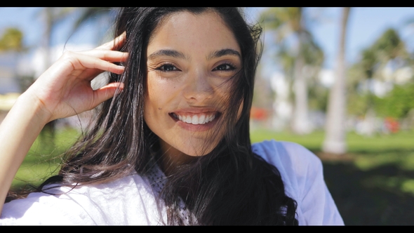 Wonderful Laughing Woman in Sunlight