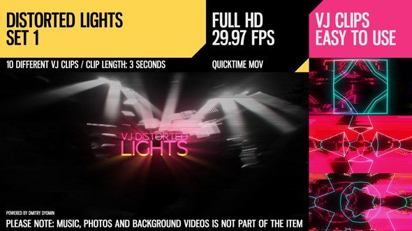 VJ Distorted Lights (Full HD Set 1)