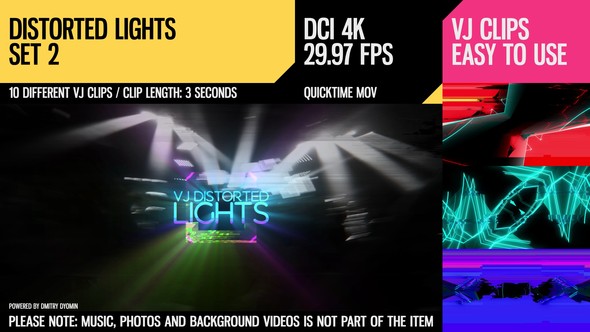 VJ Distorted Lights (4K Set 2)