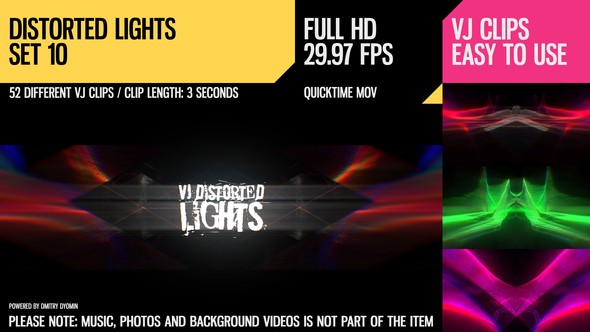 VJ Distorted Lights (Set 10)