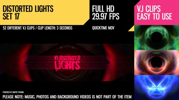 VJ Distorted Lights (Set 17)