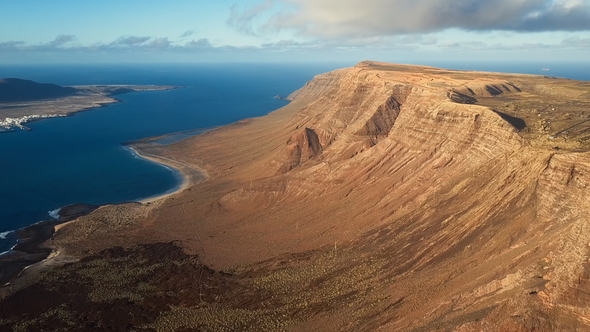 Aerial View From Mirador De Guinate Viewpoint, Lanzarote, Canary Islands