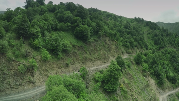 Enduro Journey with Buggy Car High in the Caucasian High Mountains 