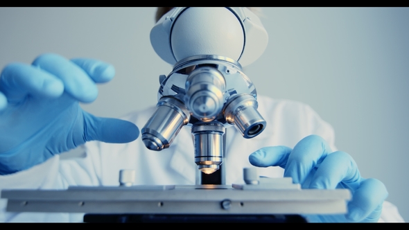 Microscope  Shot in the Laboratory alt