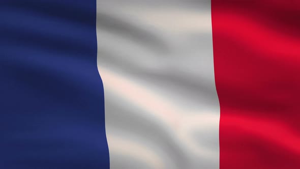 France Windy Flag Background 4K