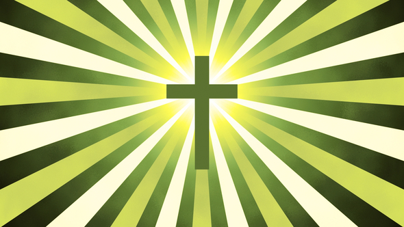 Retro Sunburst Cross alt