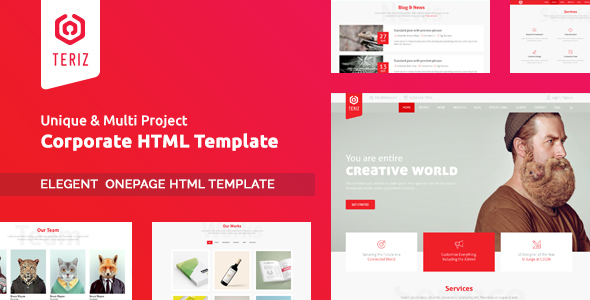 Teriz - Corporate Multipurpose Onepage HTML Template