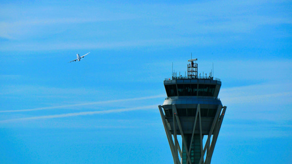 Barcelona Airport Radar Traffic Control Tower