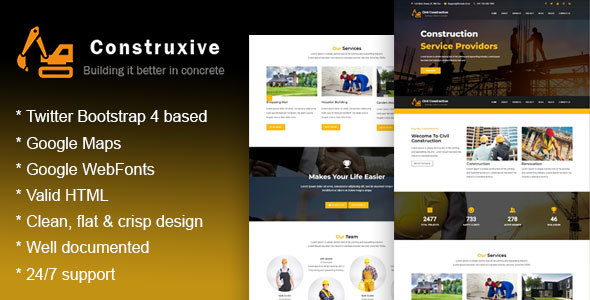 Construxive - Construction Building Company Template