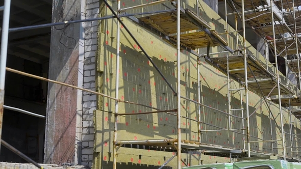 Scaffolding on a Construction Site in Daylight alt