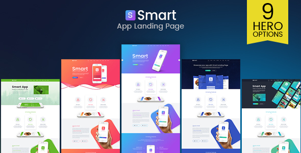 Smart - App Landing Page PSD Template