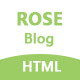 Rose - Personal Blog HTML Template - ThemeForest Item for Sale