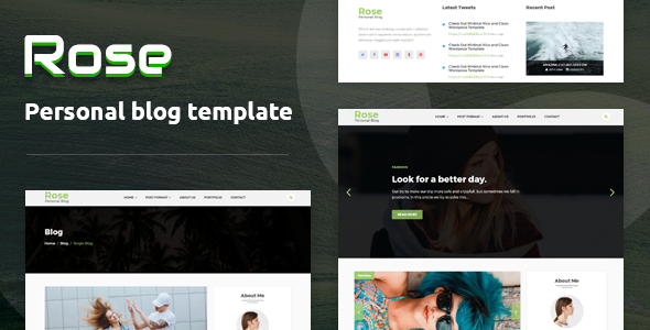 Rose - Personal Blog HTML Template