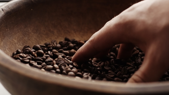Shot of Coffee Beans