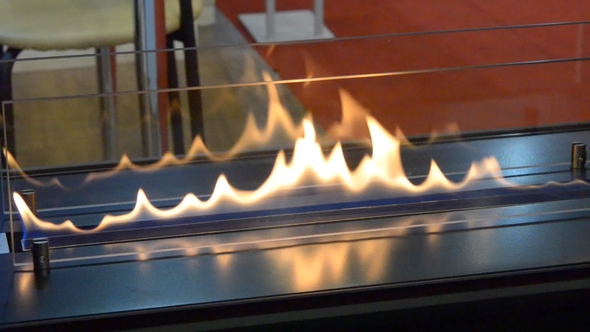 Modern Bio Fireplot Fireplace on Ethanol Gas. Smart Ecological