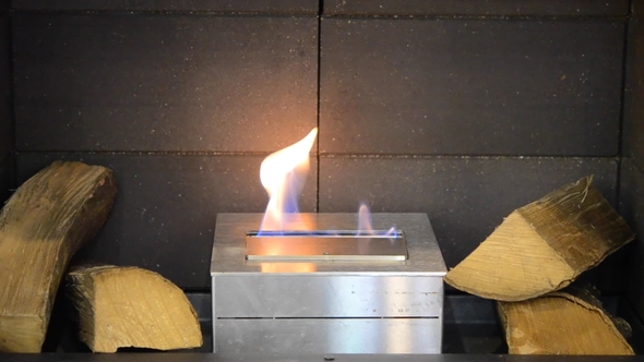 Modern Bio Fireplot Fireplace on Ethanol Gas. Smart Ecological