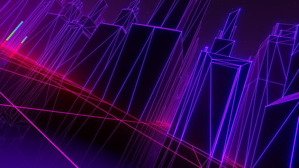 VJ Retro-Futuristic City