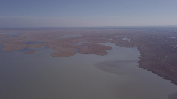 Lake Neusiedl and Ferto-Hansag National Park Aerial