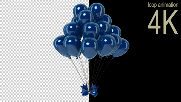 3D Balloons Blue