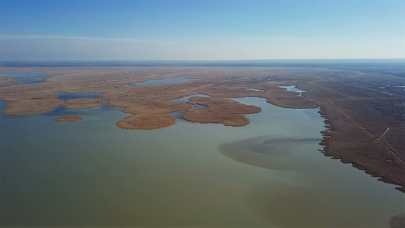 Lake Neusiedl and Ferto-Hansag National Park Aerial