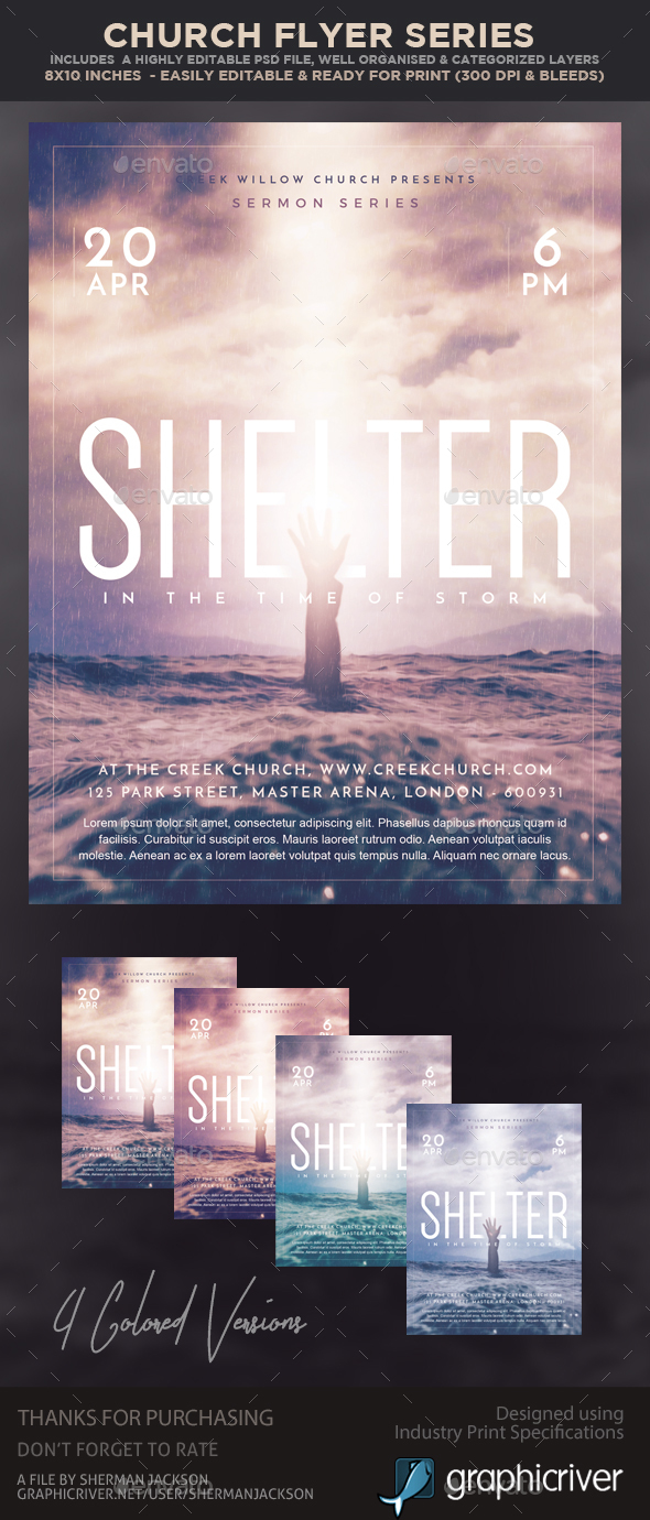 Church/Christian Themed Event Flyer - Shelter