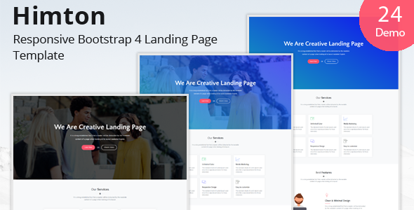 Himton - Responsive Bootstrap 4 Landing Page Template