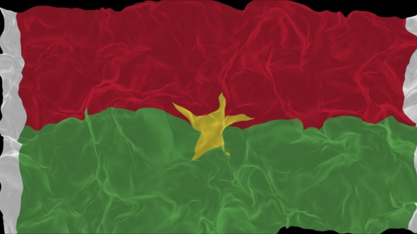 flag Burkina Faso turns into smoke. State weakening concept a crisis, alpha channel